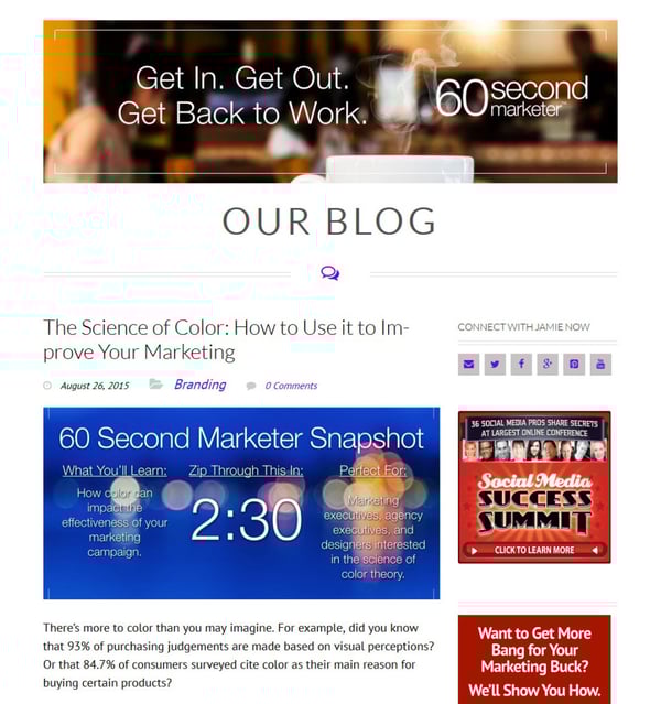 60 second marketer blog