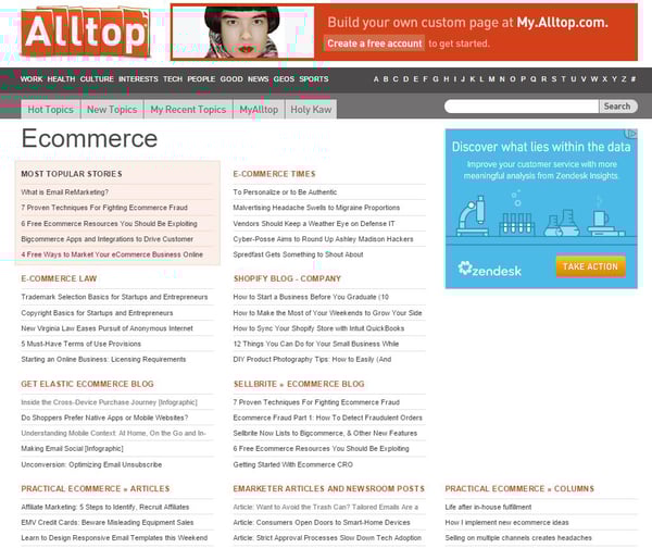 alltop ecommerce blog